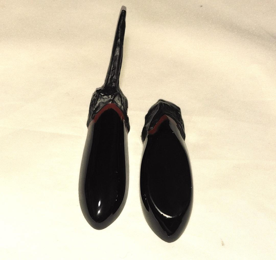 茶道具　乾漆香合　加賀塗匠　荒井樹芳作　乾漆造茄子香合　美品！！