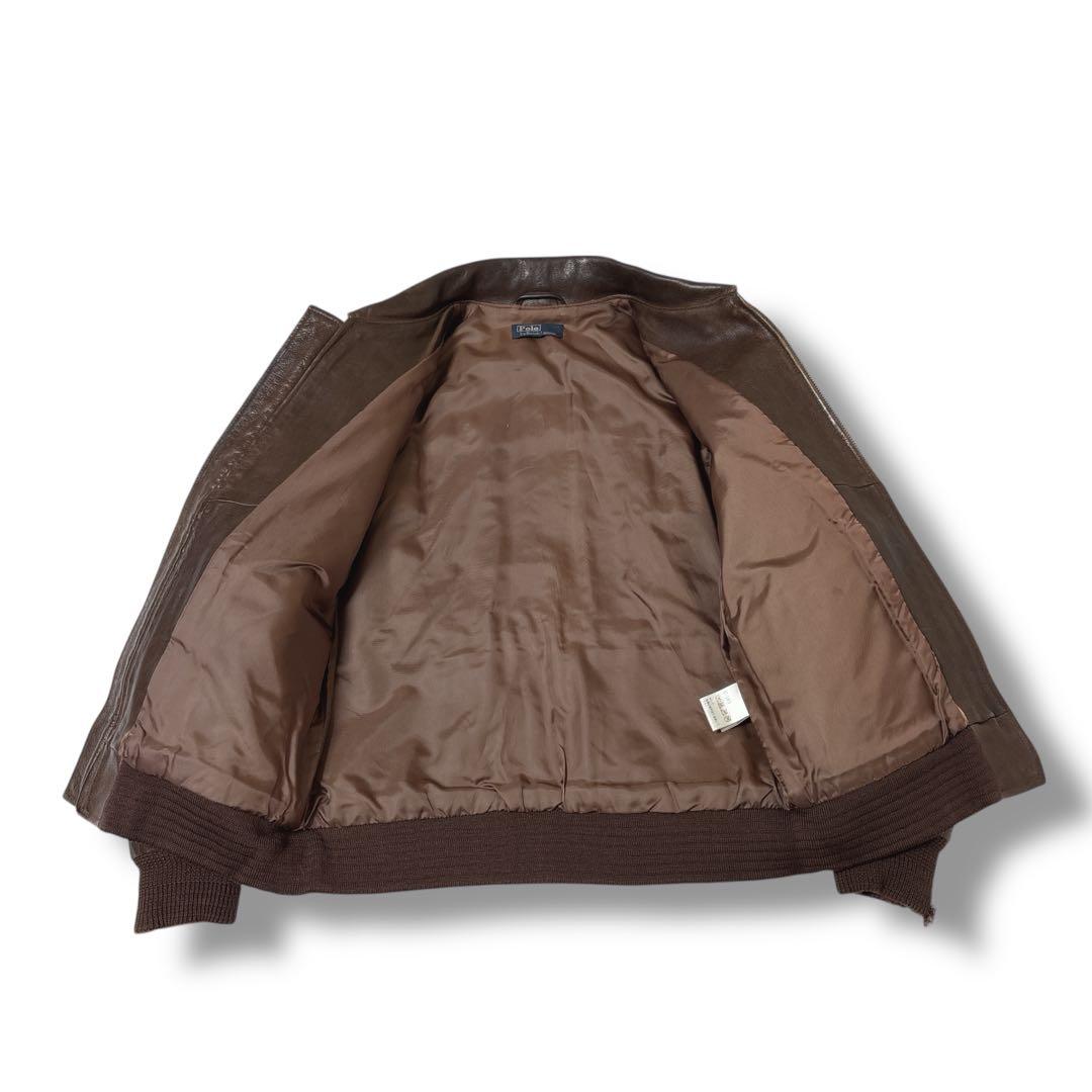 マ*ゆ様 90s ラルフローレン　a2 フライトジャケット　ブラウン　雰囲気抜群
