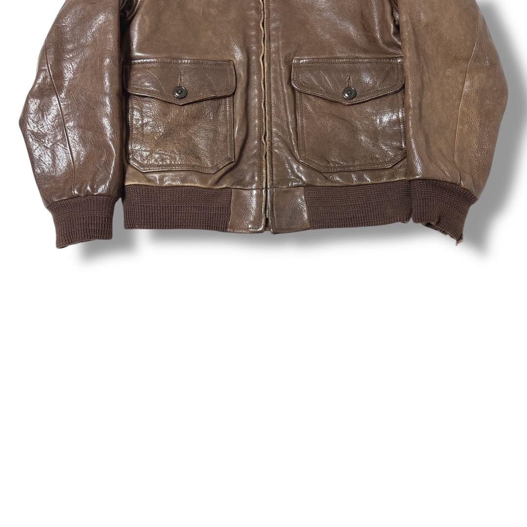 マ*ゆ様 90s ラルフローレン　a2 フライトジャケット　ブラウン　雰囲気抜群