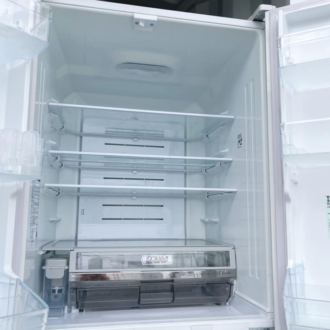 取付無料！東芝ベジータ真ん中野菜室 クリスタルホワイト6ドア冷蔵庫！洗濯機