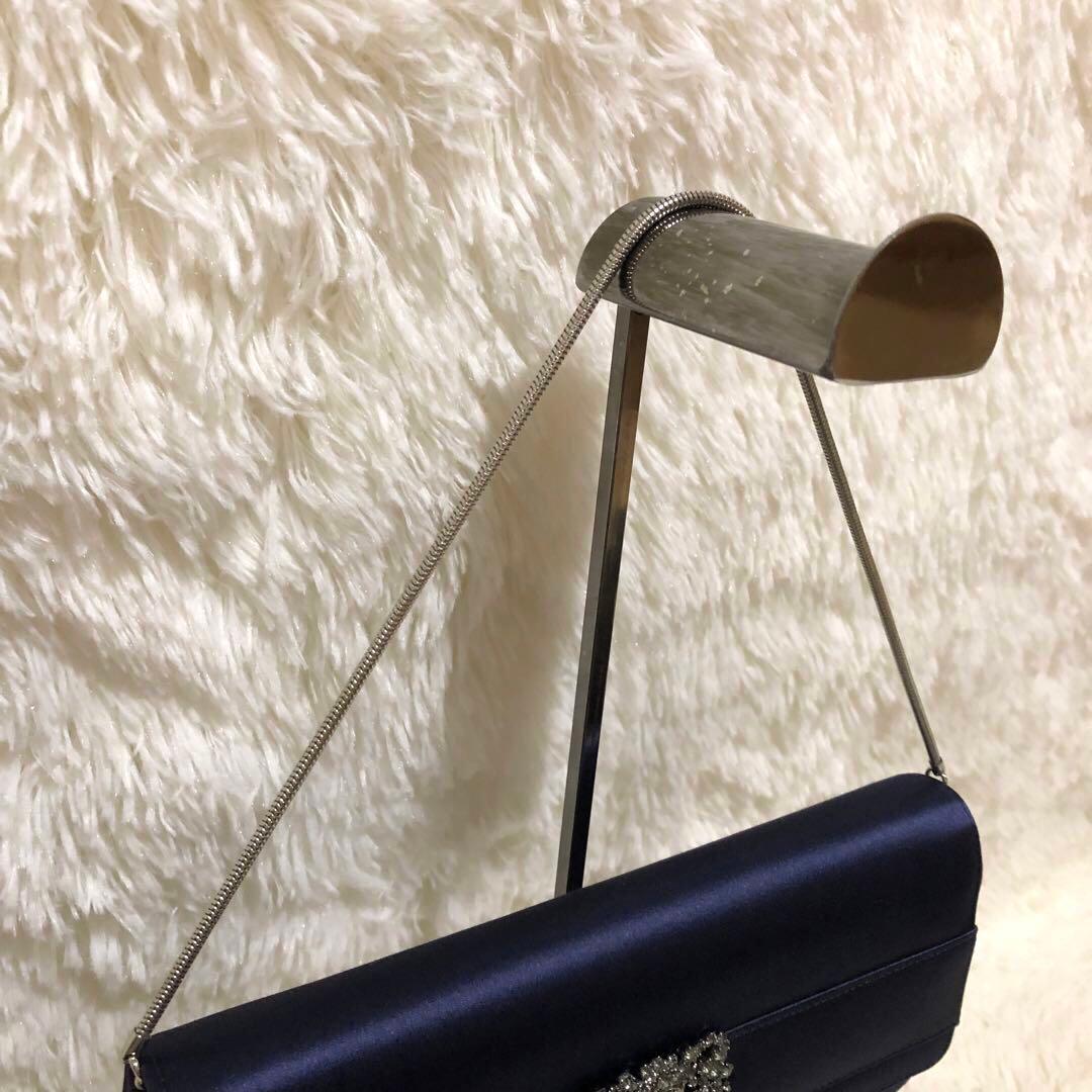 未使用級☆マノロブラニク ハンドバッグ ショルダーバッグ パーティバッグ