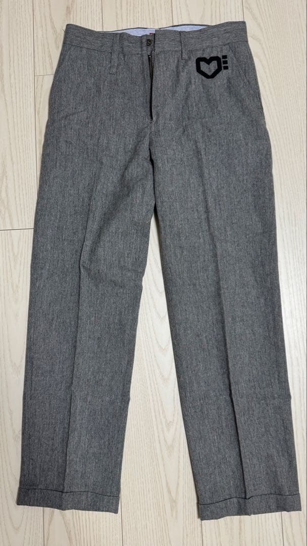 FOS　　human made ウールパンツ　グレー ハートロゴ