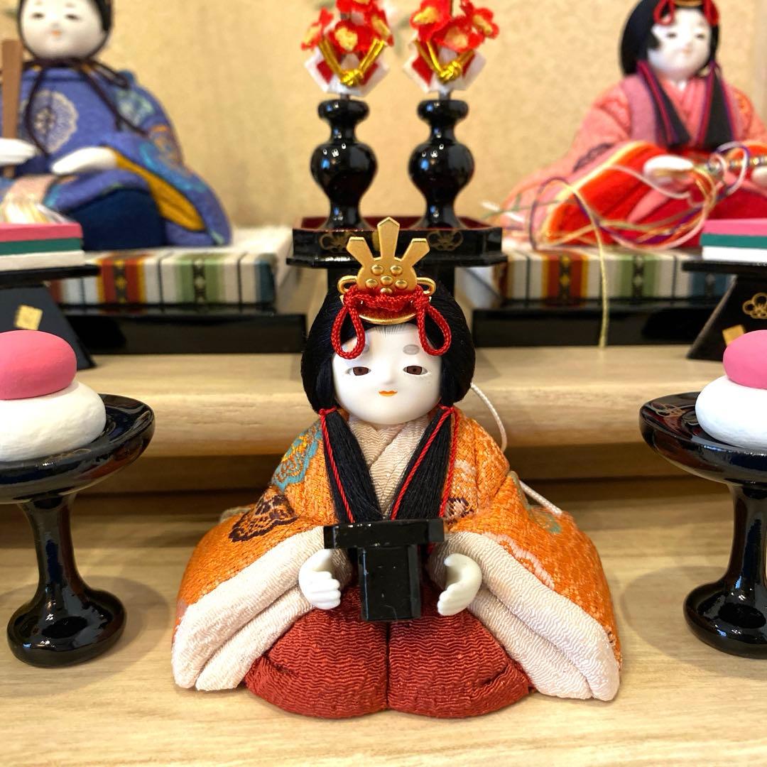 雛人形 5人飾り 2段 コンパクト ひな飾り