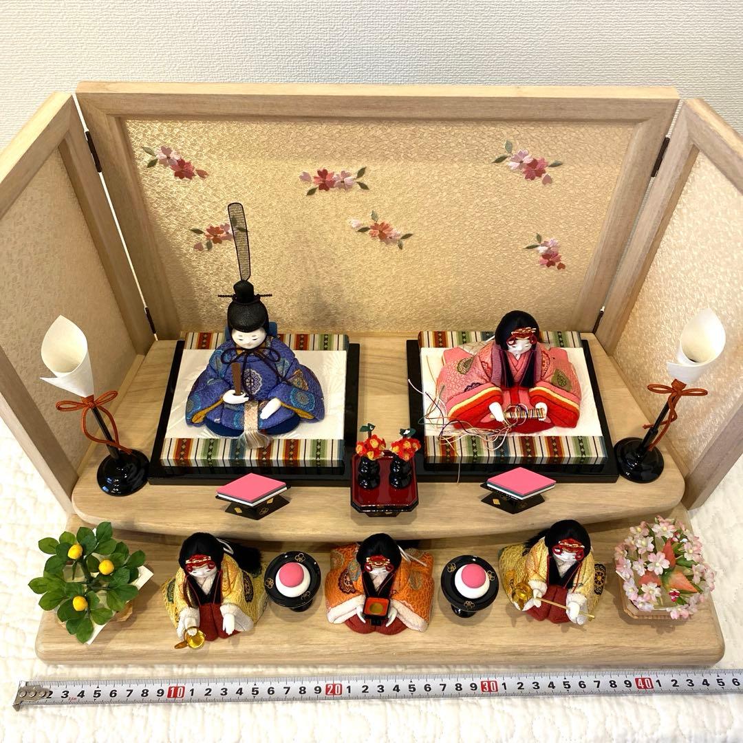 雛人形 5人飾り 2段 コンパクト ひな飾り