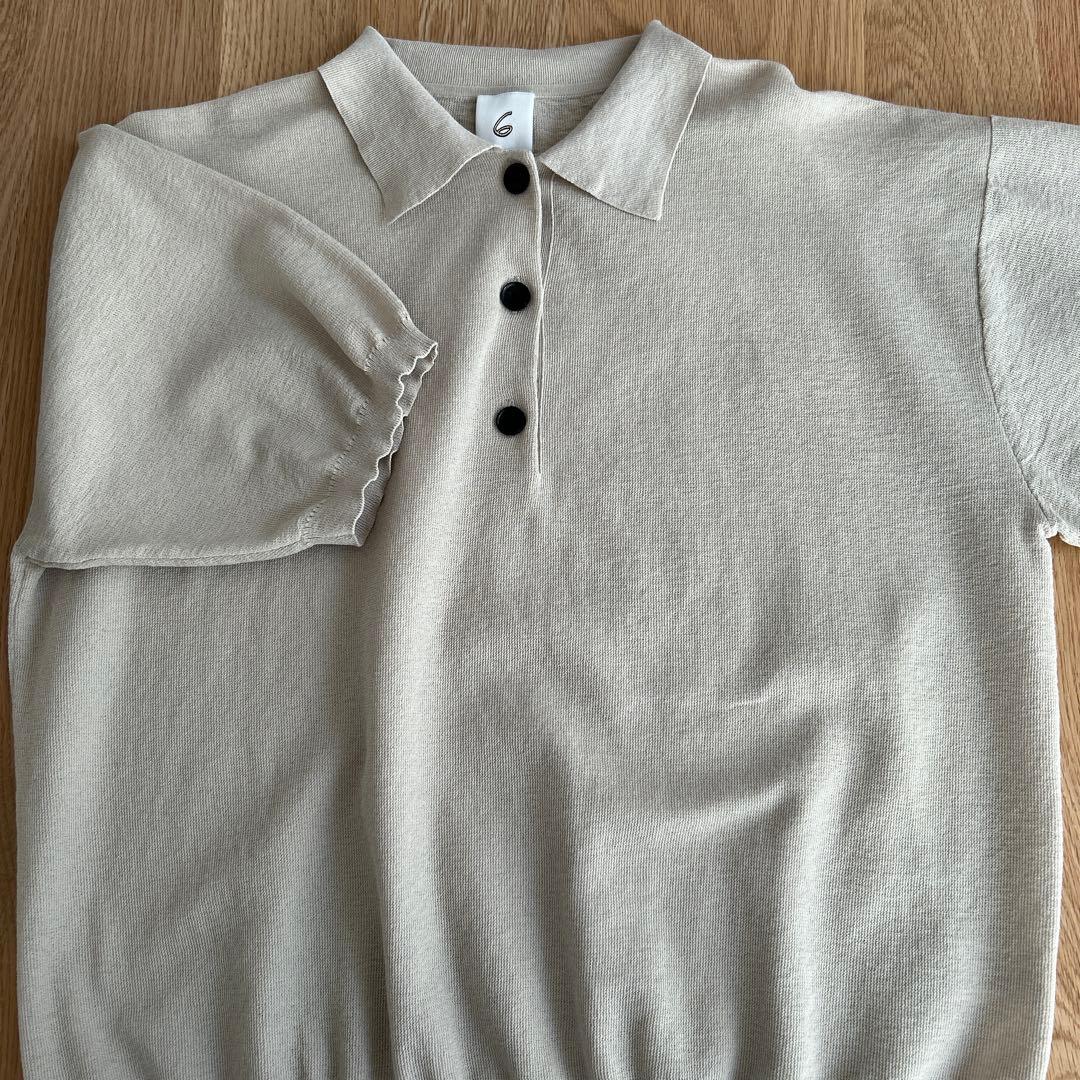 6(ROKU) ポロシャツニット