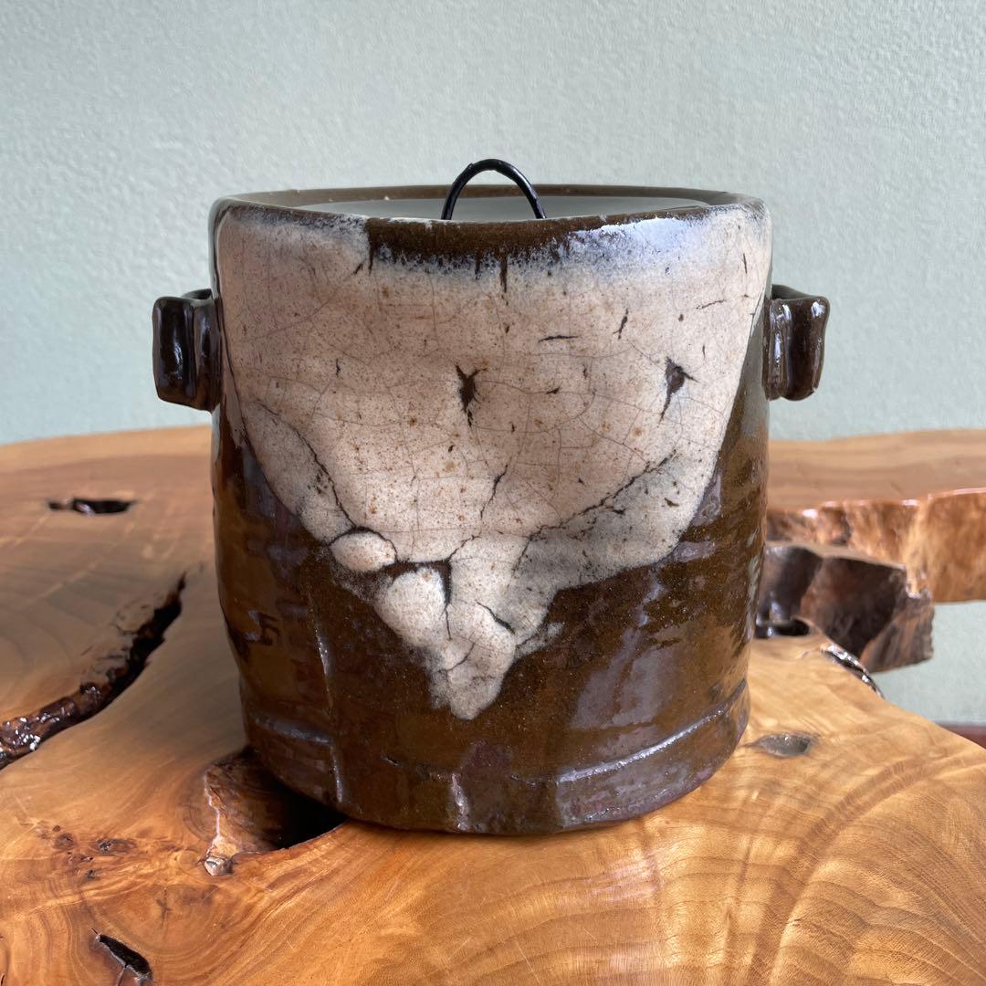 耳付水指 小代焼 茶道具 共箱 水指