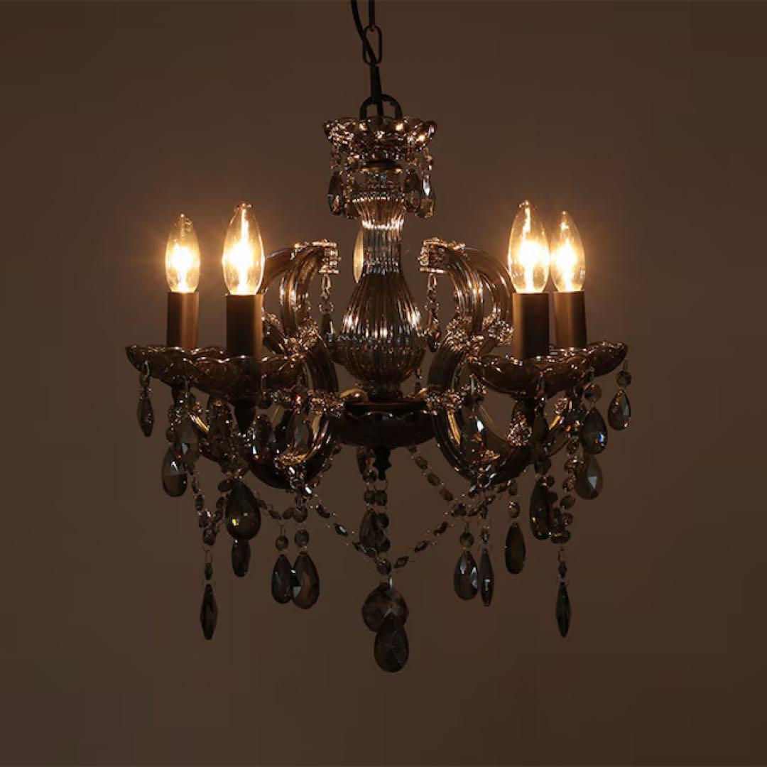 クリスタルシャンデリア 5灯 電球付き