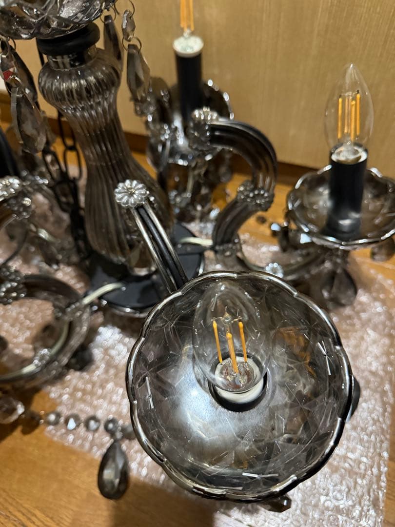 クリスタルシャンデリア 5灯 電球付き