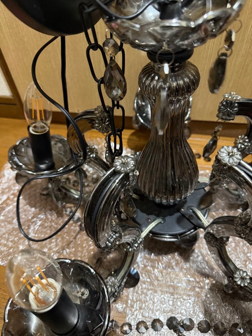 クリスタルシャンデリア 5灯 電球付き
