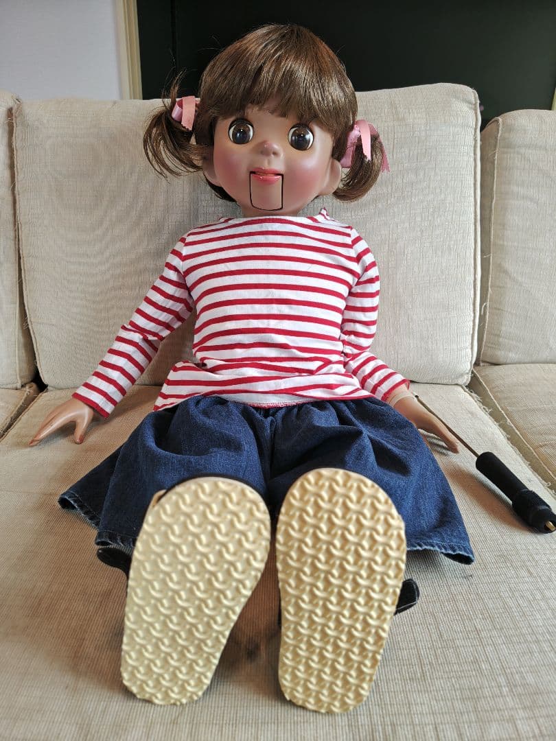 あすなろ腹話術人形男の子と女の子のかつら付き