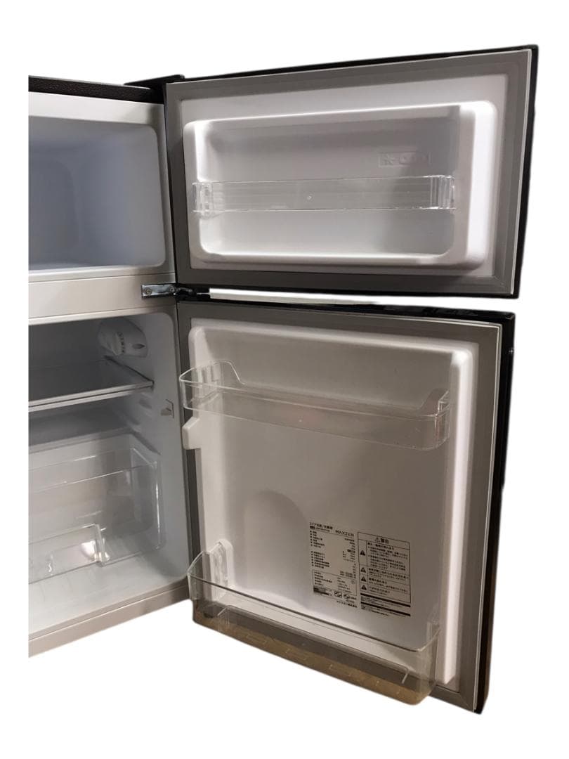 マクスゼン 2ドア冷蔵庫 JR087ML01GM 87L 2022年製