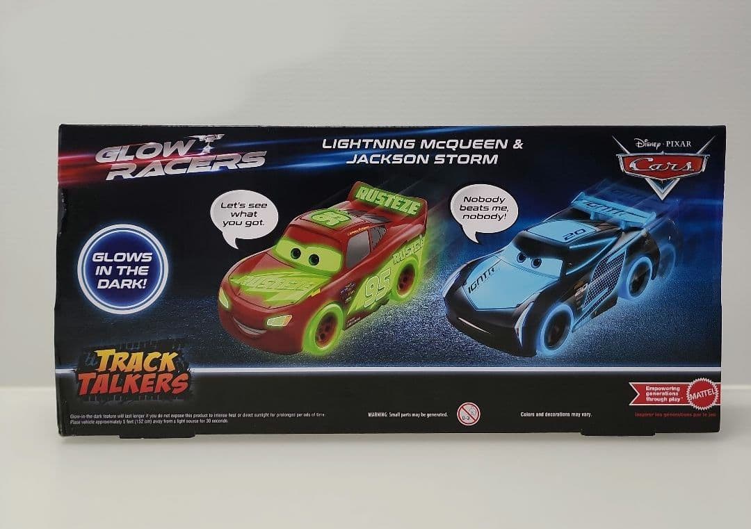 ディズニー カーズ マックイーン ジャクソン 英語おしゃべり 光る ミニカー２台