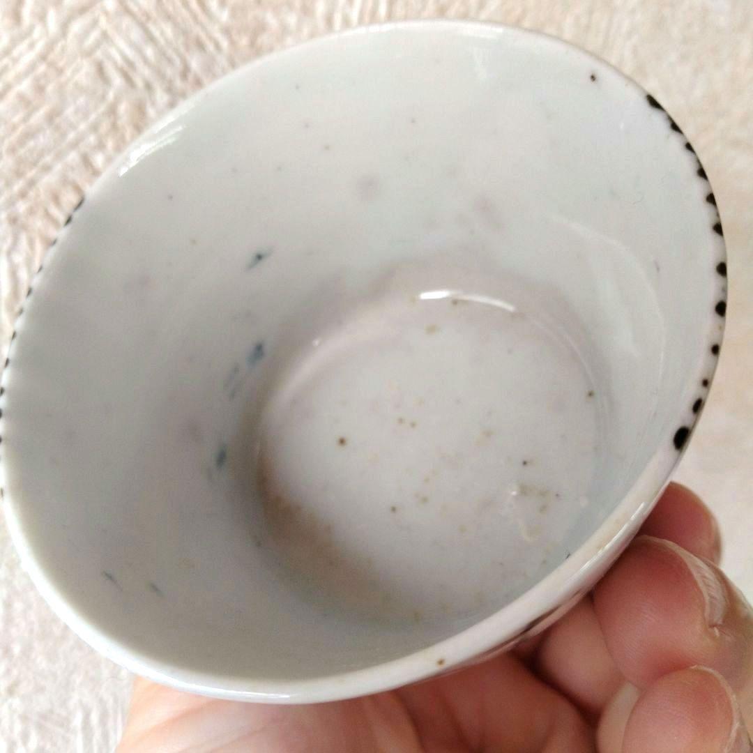 古伊万里染付枠絵に楓蕎麦猪口