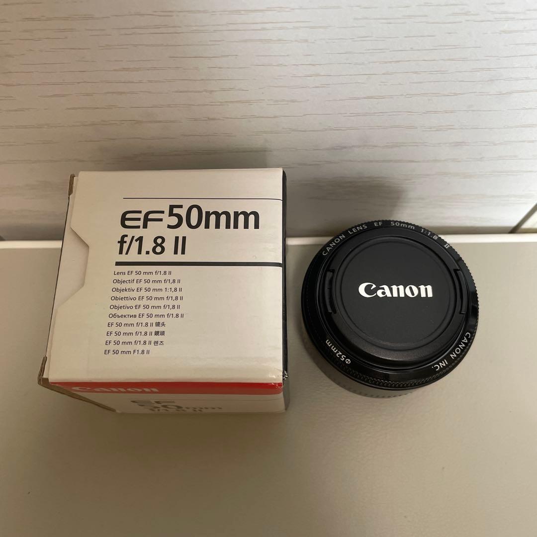 Canon EF 50mm f1.8 Ⅱ 単焦点レンズ　中古　箱付き