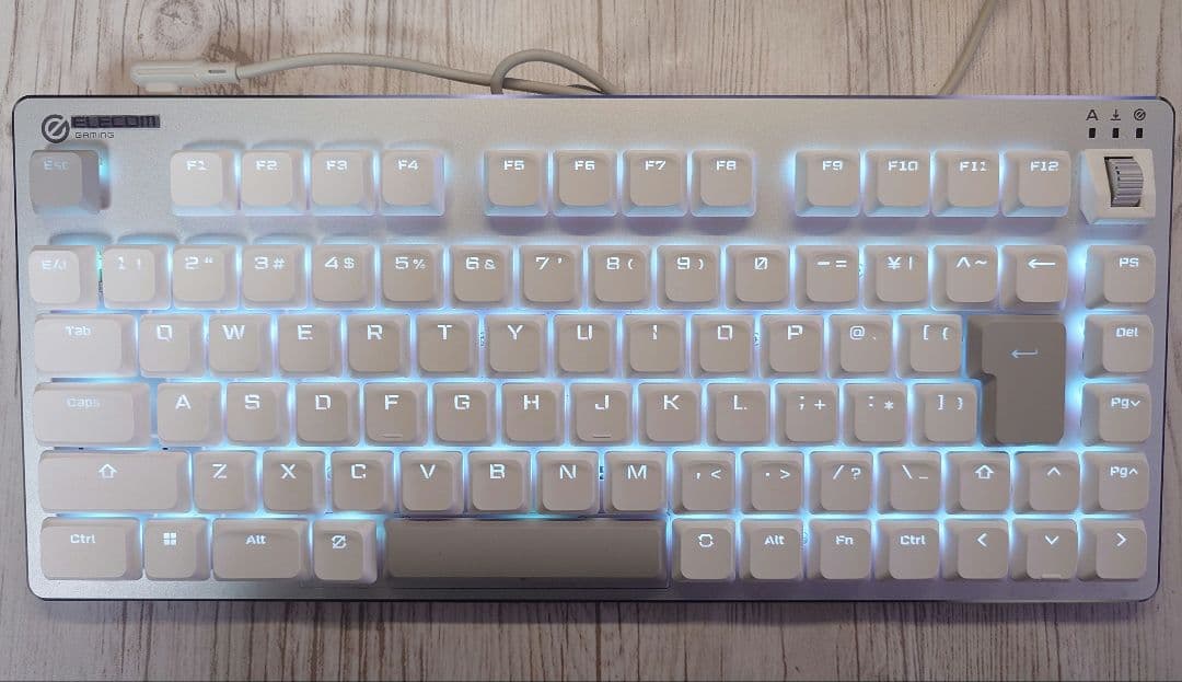 ELECOM 75% ゲーミングキーボード V custom VK520LLWH