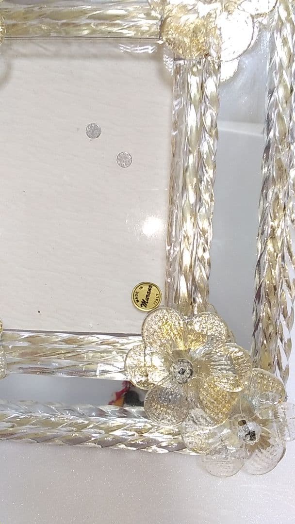 最終価格 ベネチアングラス 写真たて フォトフレーム レア ムラーノガラス 新品