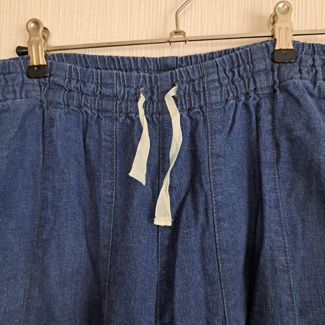 needles ニードルス ブルー ガウチョパンツ コットン ネペンテス