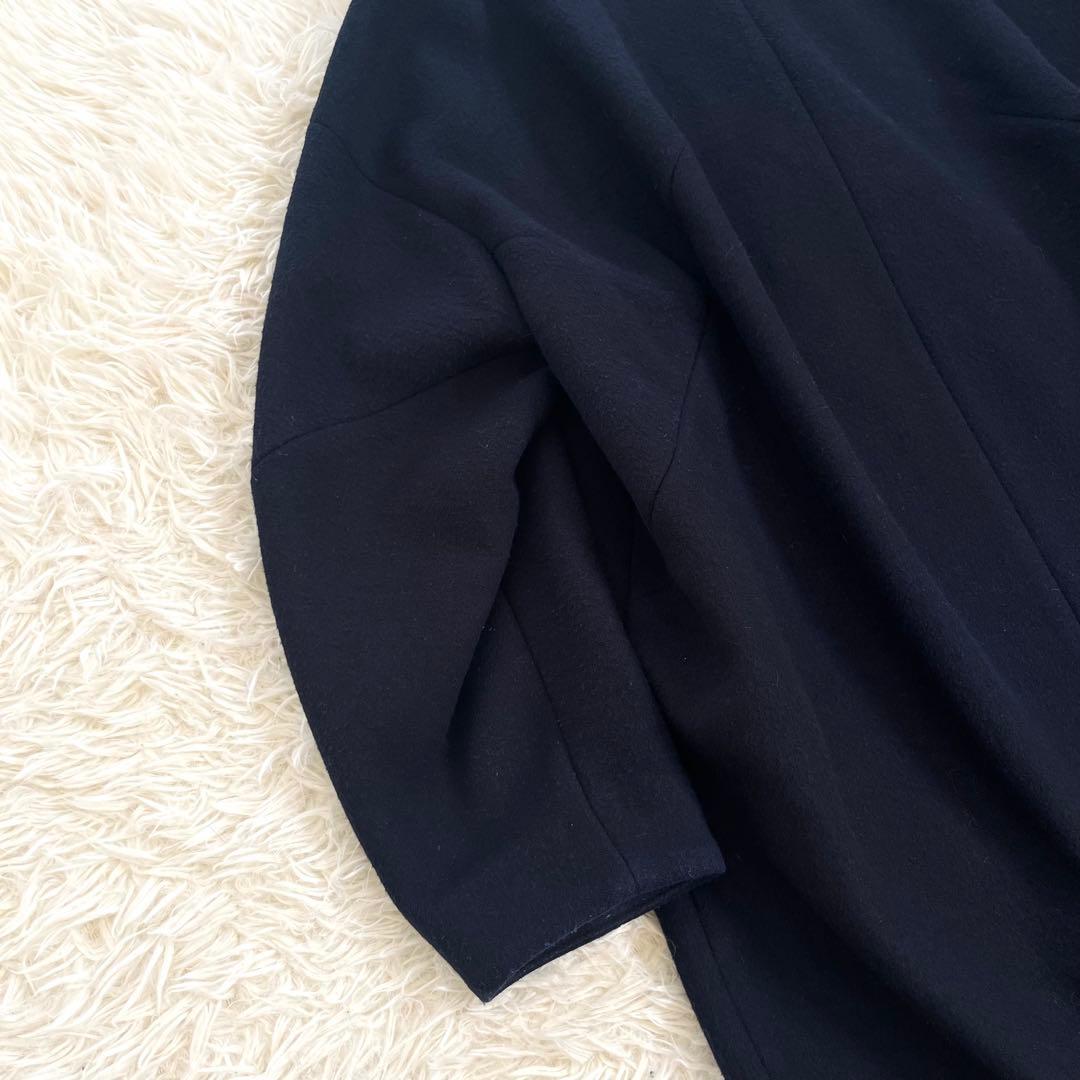 エンフォルド ダブル チェスターコート Pコート ウール オーバーサイズ 紺