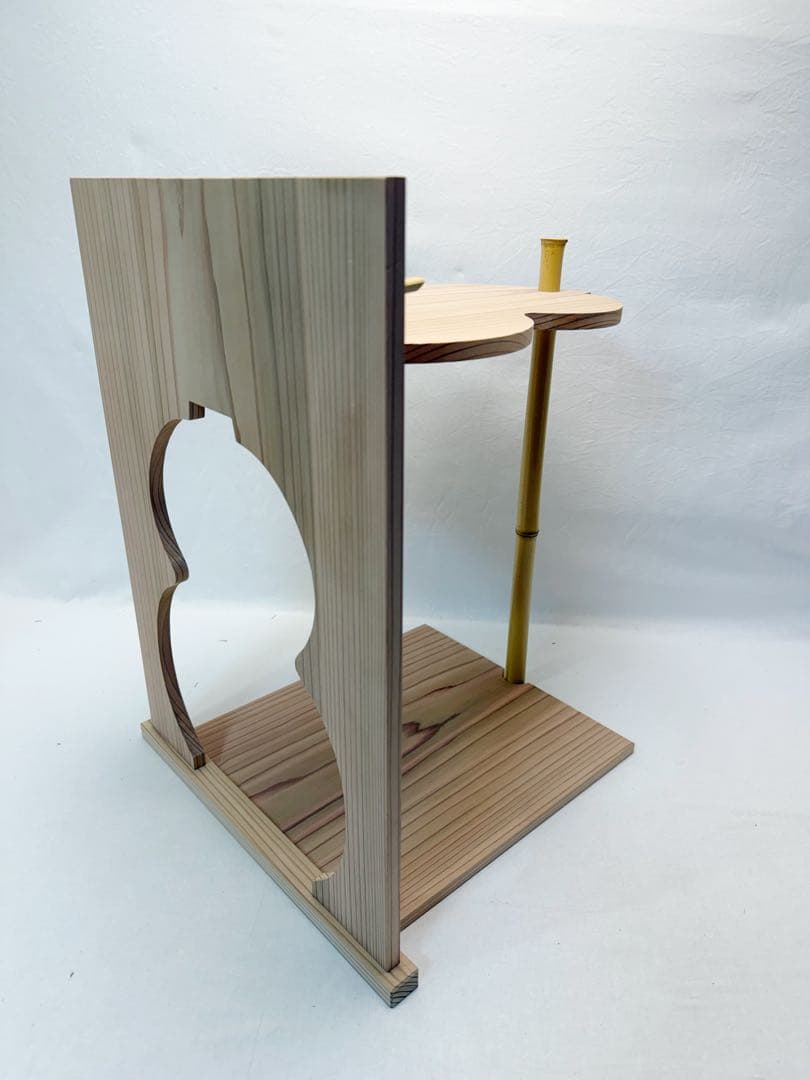 未使用 茶道具 奥村 峯春作 淡々斎好 瓢棚 組み立式 保護シート付 元箱