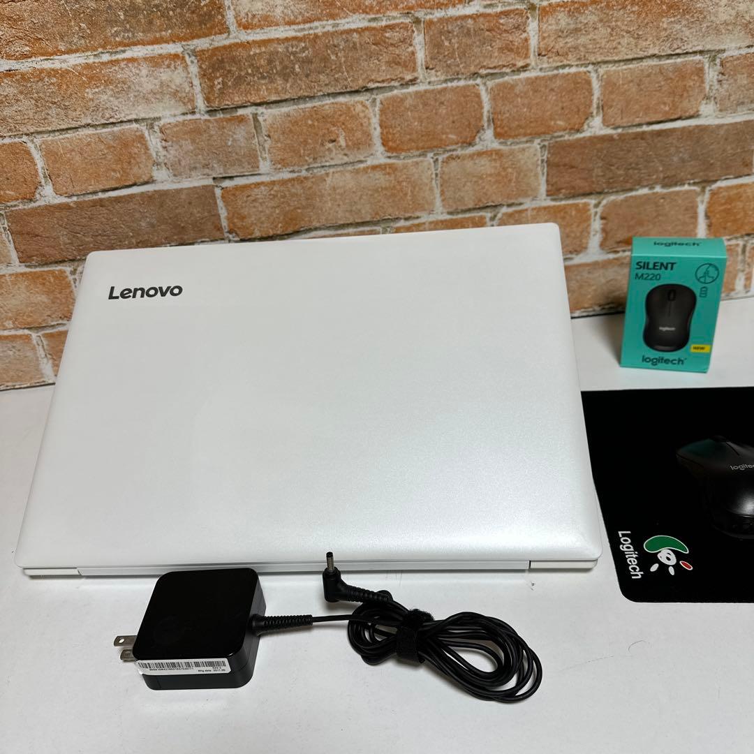 美品　LENOVOノート PC ホワイト　高速起動SSD Windows 11