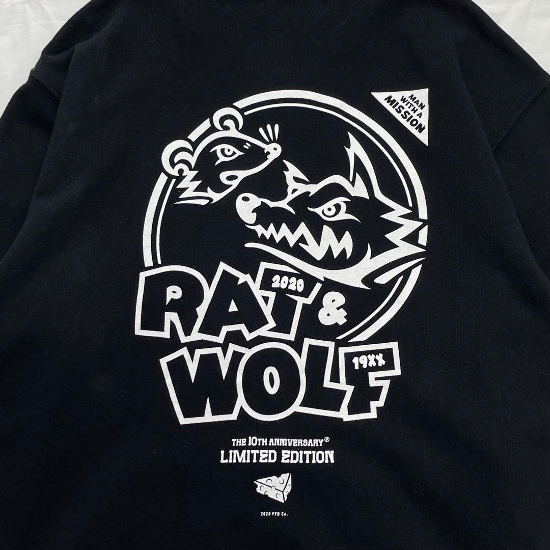 マンウィズ　10th RAT & WOLF ジップパーカー