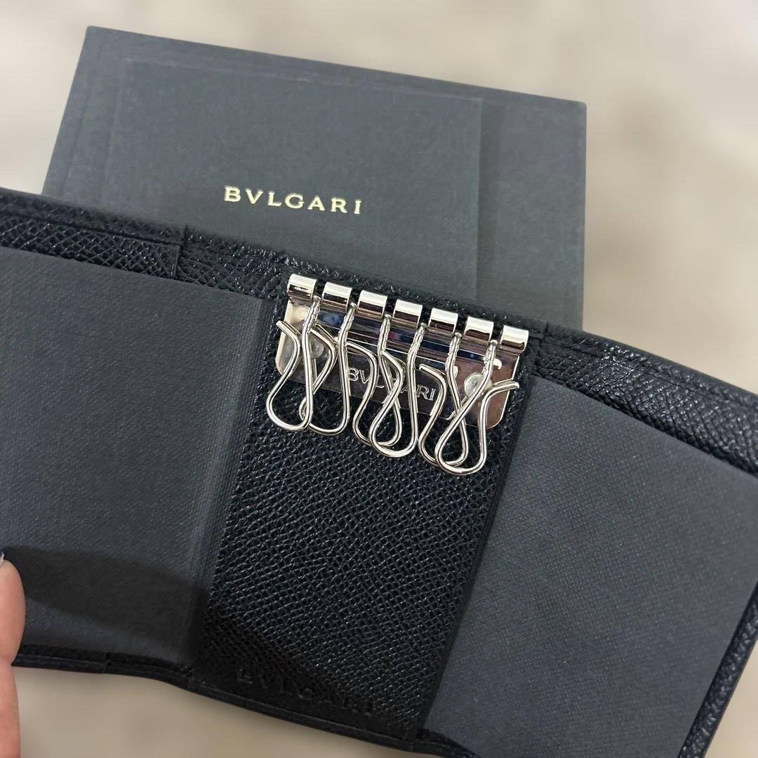 タ*ビ様 新品未使用品⭐︎BVLGARI ブラック レザー6連 キーケース