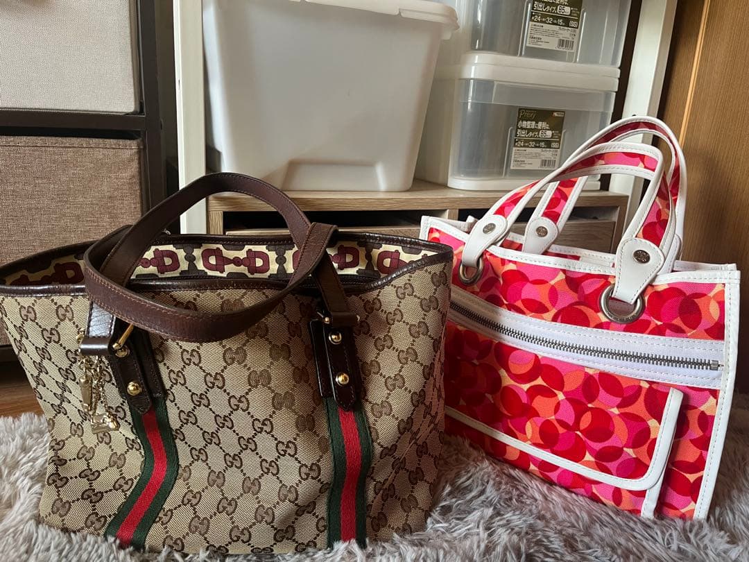 GUCCI トートバッグとCELINEドットバッグ2点セット