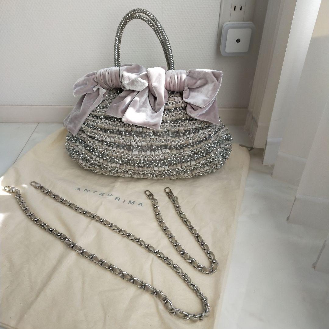 アンテプリマ　2wayショルダーバッグ　リボン付きハンドバッグ　美品✨️
