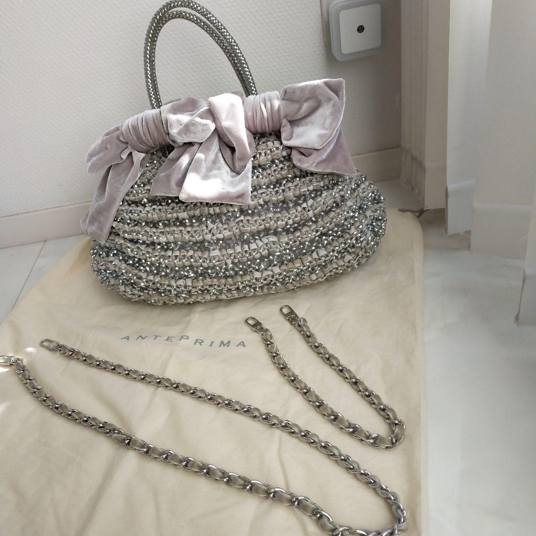アンテプリマ　2wayショルダーバッグ　リボン付きハンドバッグ　美品✨️