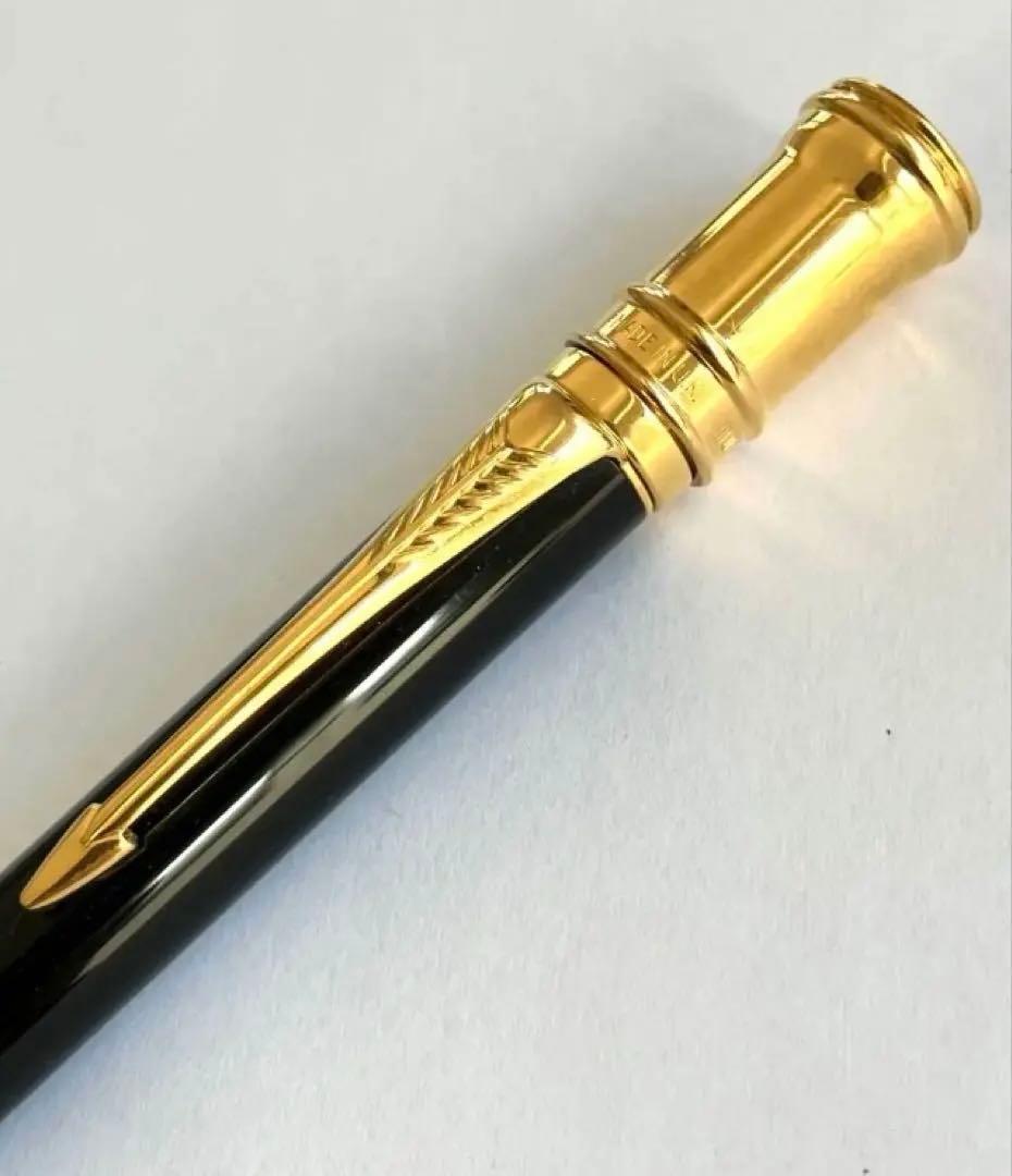 英国製/重厚なブラック軸にダブル金環のパーカーデュオフォールドBP