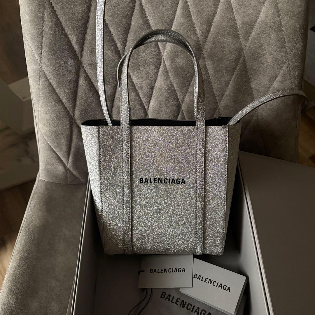 バレンシアガ エブリデイ グリッター トート ショルダー バッグ