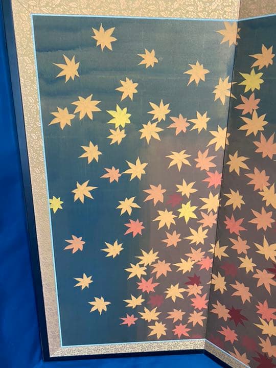 屏風　小屏風　紅葉づくし　鳥　インテリア
