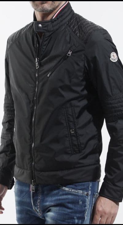 【国内正規新品】モンクレール ライダースジャケット PREMONT ブラック