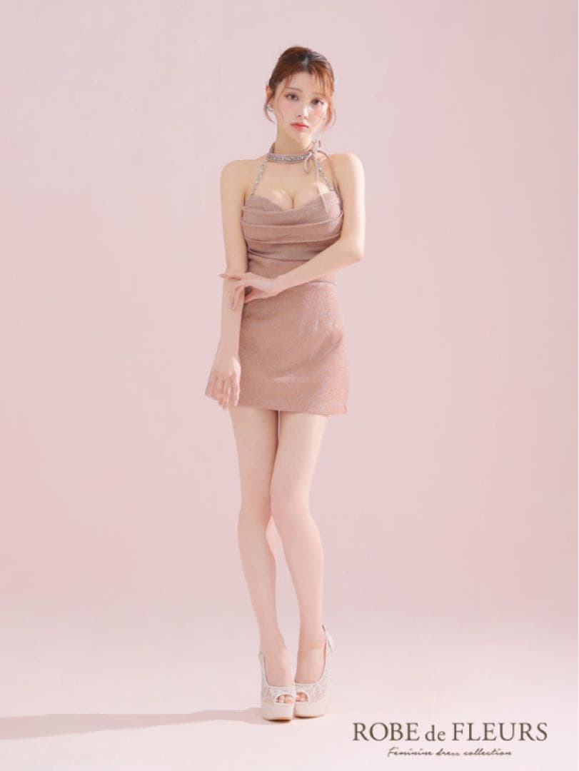 Mピンク　3772 ローブドフルール　キャバドレス　AngelR