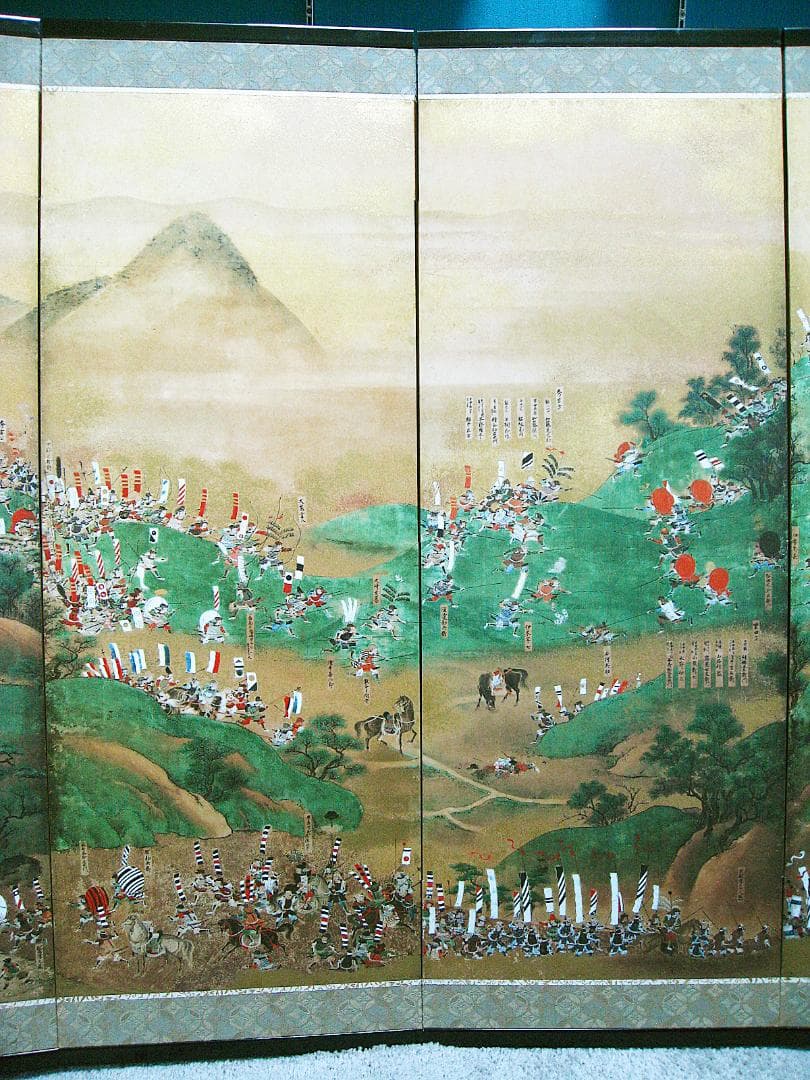 #希少 #レア #NHK #賤ヶ岳合戦図屏風 #複製画 #一隻 #大河鎧兜日本刀