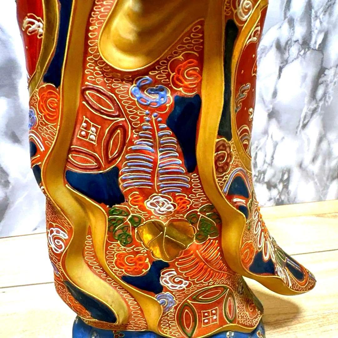 九谷焼　観音菩薩　金彩　骨董品　美術置物　仏像　期間限定値引き