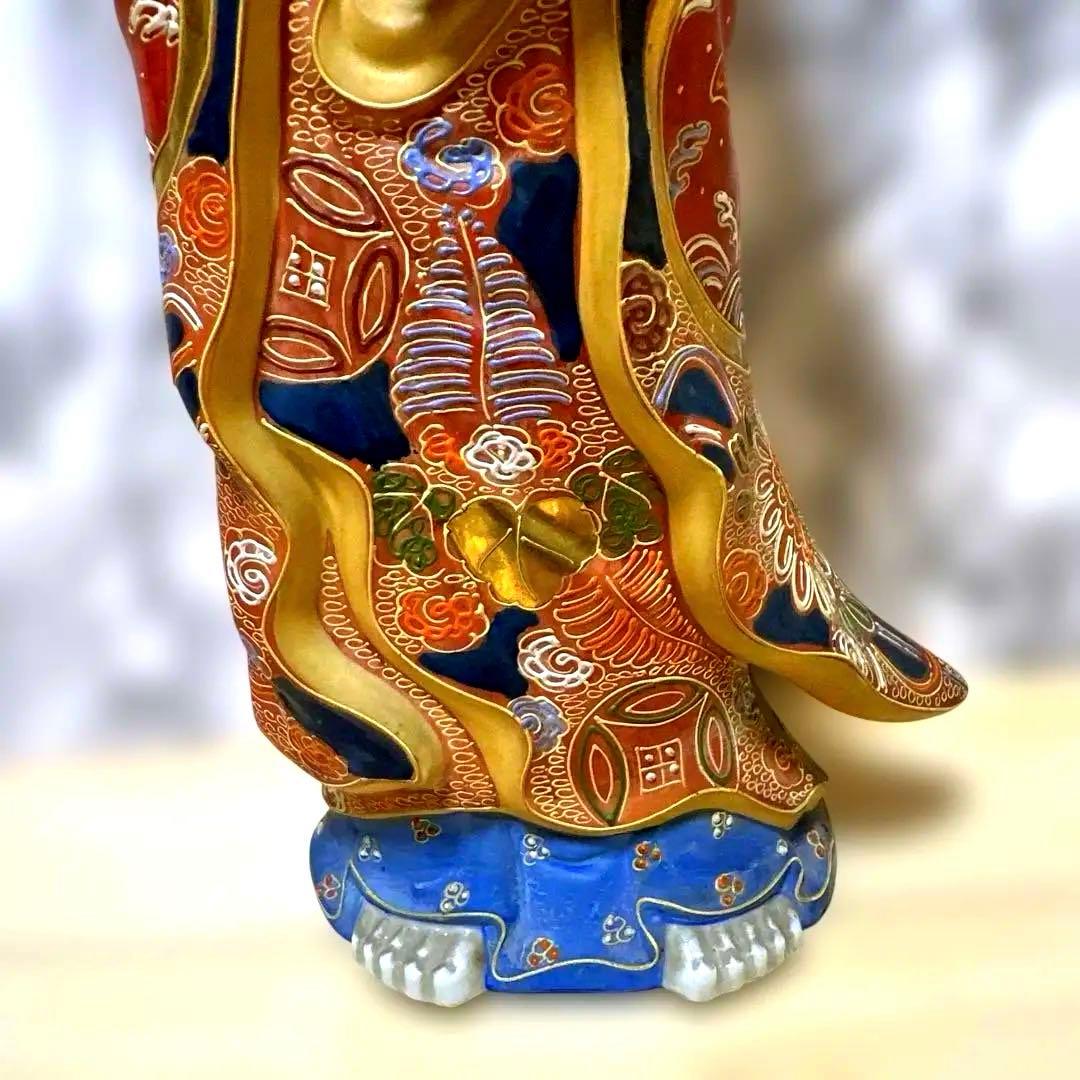 九谷焼　観音菩薩　金彩　骨董品　美術置物　仏像　期間限定値引き