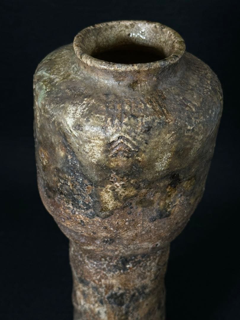 古伊賀　花生　花瓶　伊賀焼