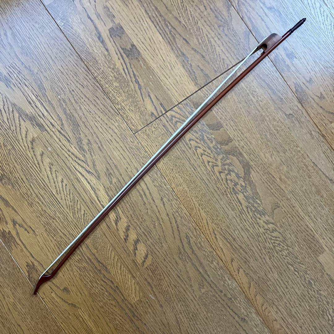 ロングスクリュー　バロックバイオリン弓　アフリカンブラックウッド　ビオラダモーレ