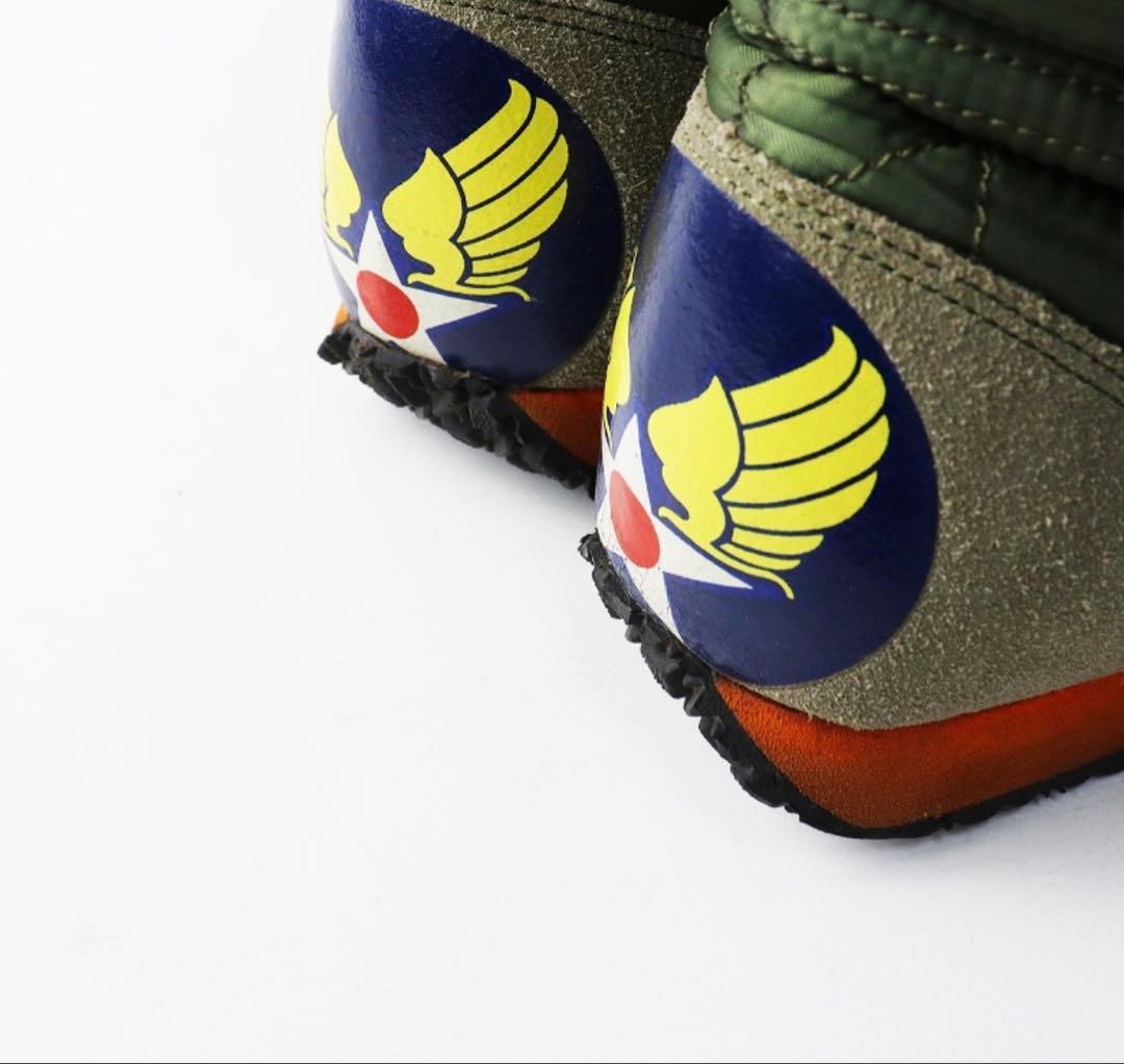 キャピタル KAPITAL MA-1 スニーカー グリーン エアフォース ボア