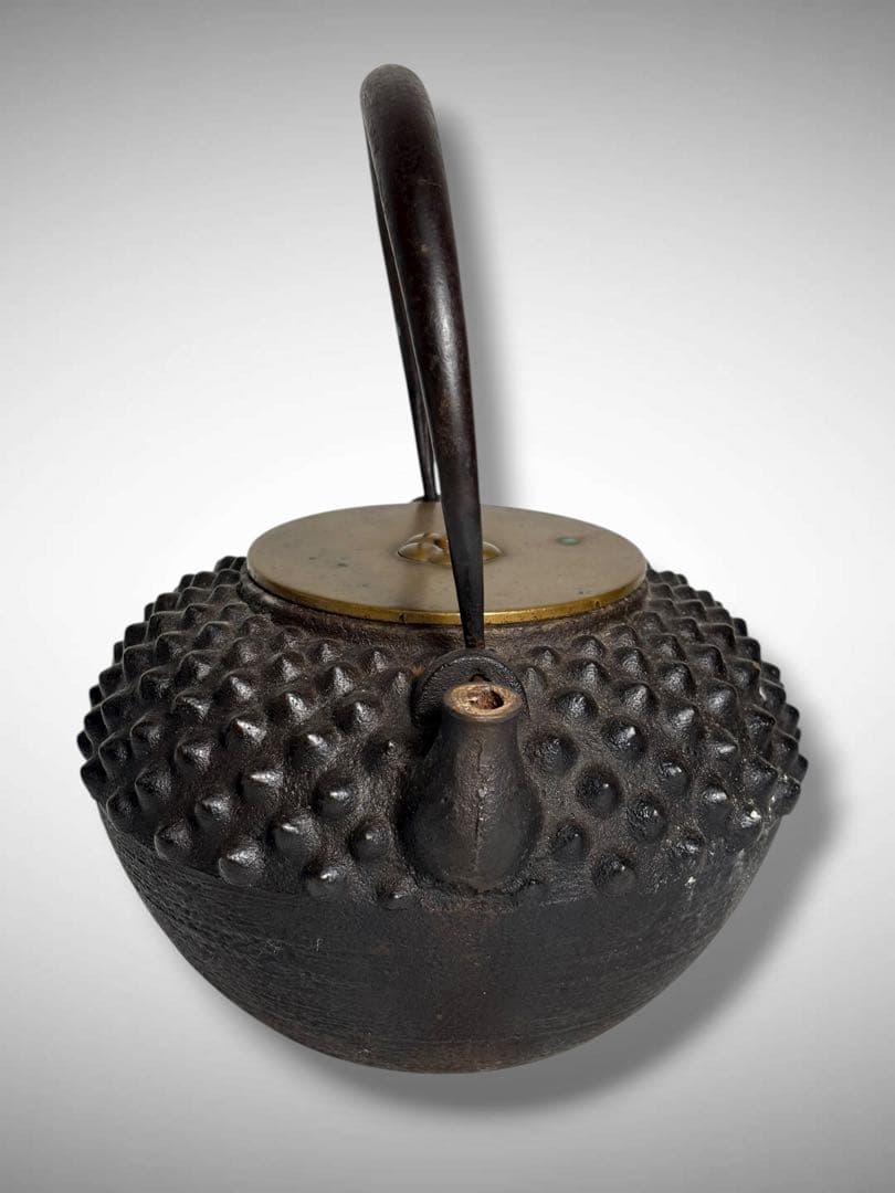 #龍文堂造 鬼あられ 鬼霰 鉄瓶/骨董