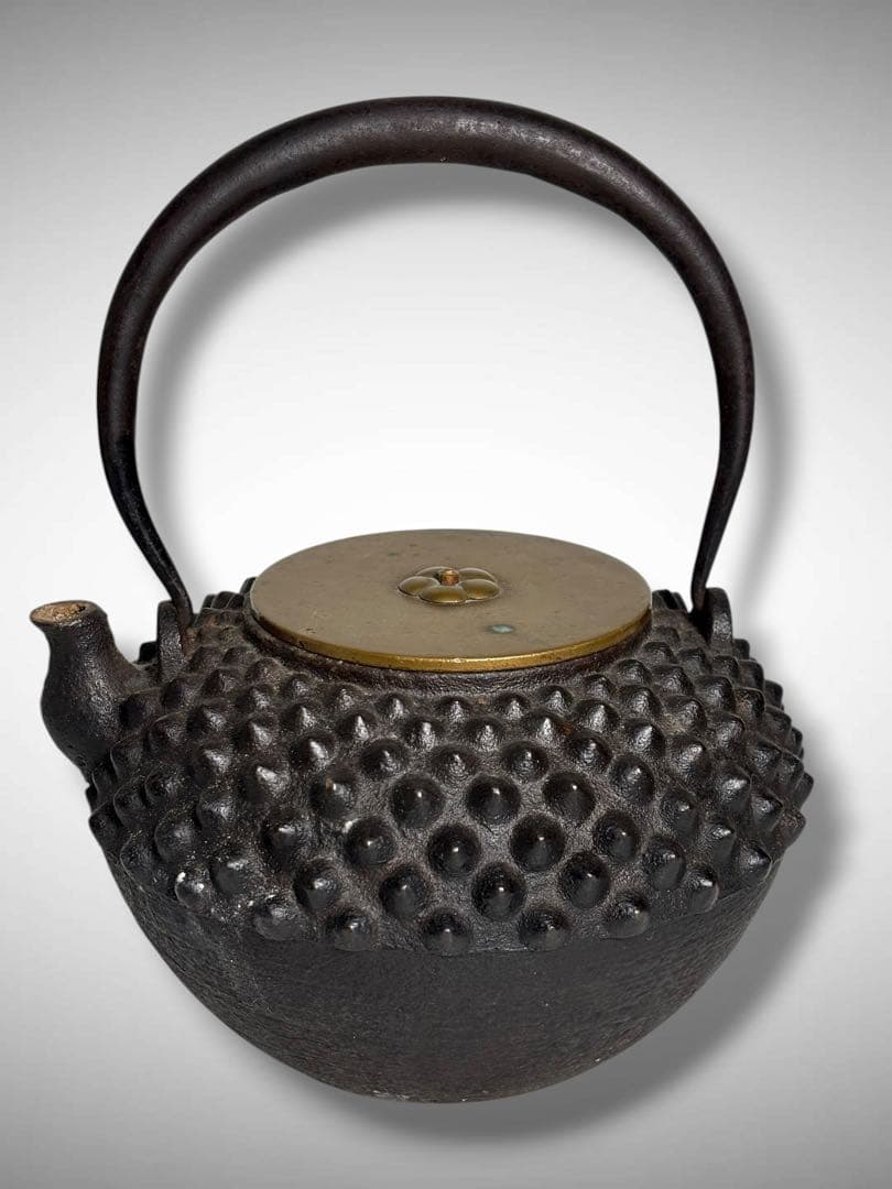 #龍文堂造 鬼あられ 鬼霰 鉄瓶/骨董