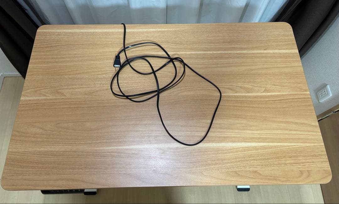 [美品]FlexiSpot 電動昇降デスク ケーブルカゴ・天板付き