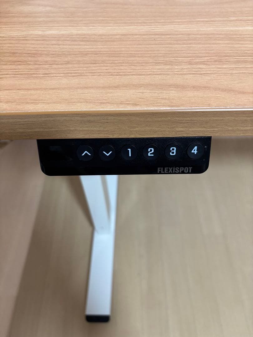 [美品]FlexiSpot 電動昇降デスク ケーブルカゴ・天板付き