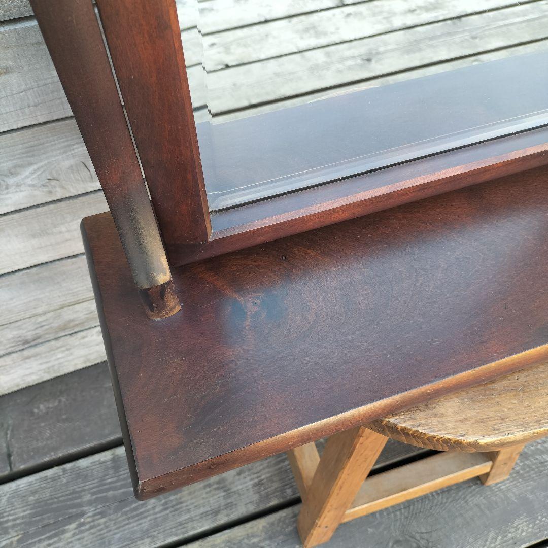 M♦北海道民芸家具　鏡　卓上ミラー