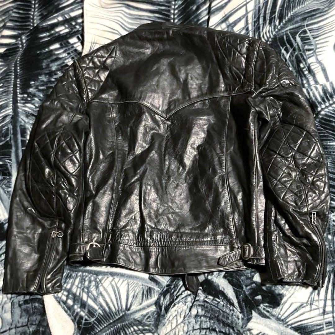 70s ユーロビンテージ フランス製？ シングルライダース ailee zip