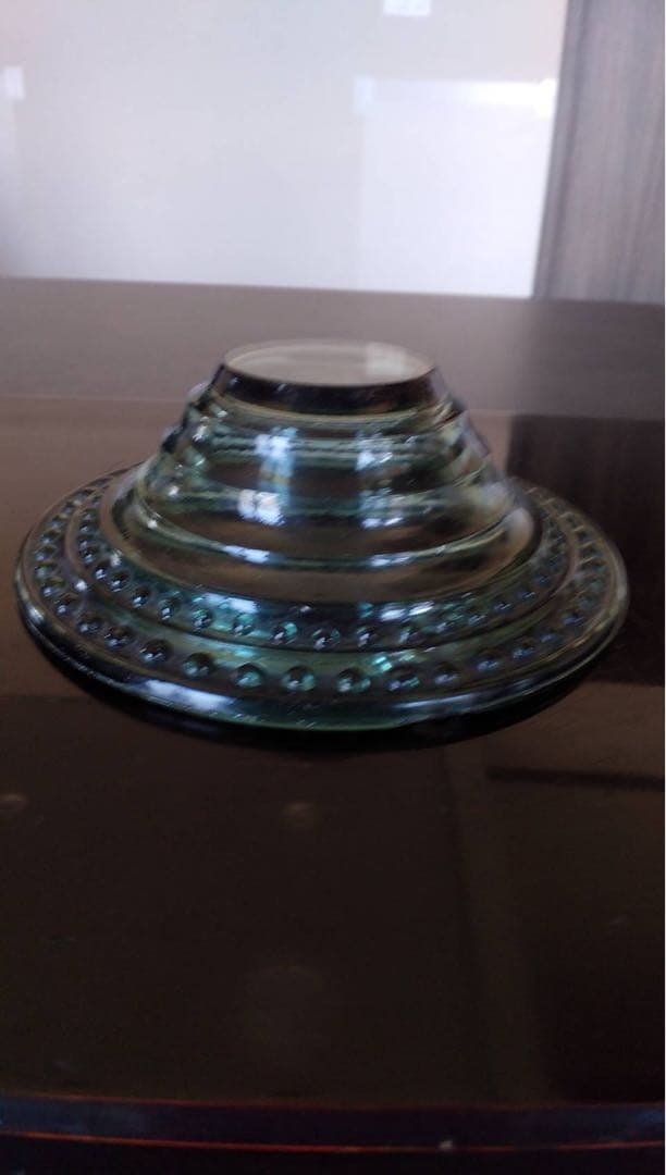 レトロガラス灰皿　昭和レトロ　古道具　プレスガラス　ビンテージ