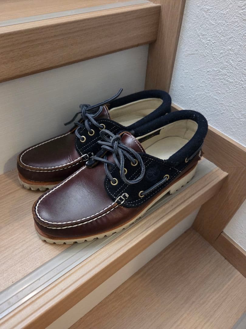 Timberland デッキシューズ ブラウン・ネイビー　26.0くらい