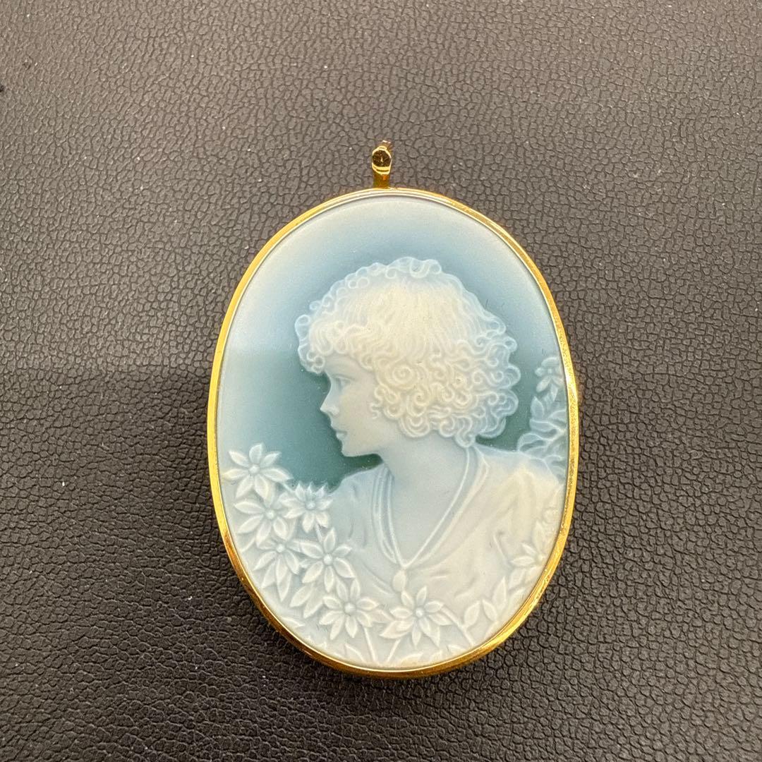 ⭐*︎様 カメオ ブローチ/ペンダントトップ　K18