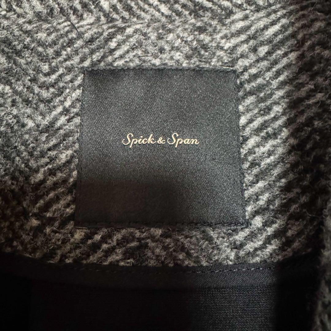 スピックアンドスパン Wスライバーヘリンボーンミドルコート 22AW